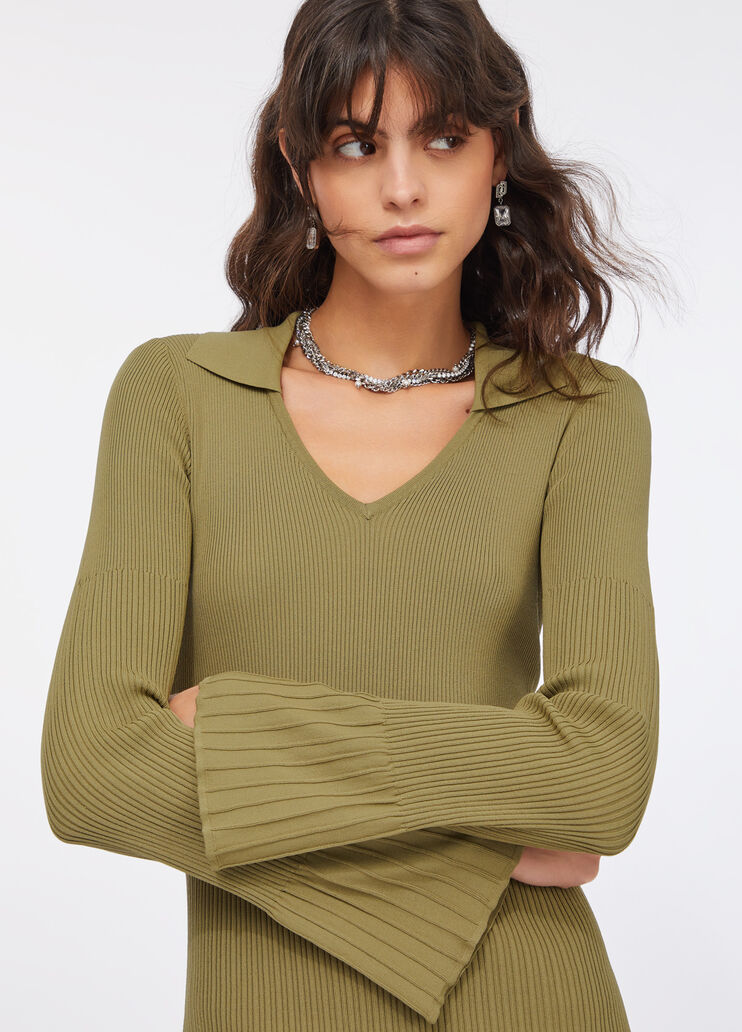 Abito corto in maglia asparago Liu Jo - large image number 2