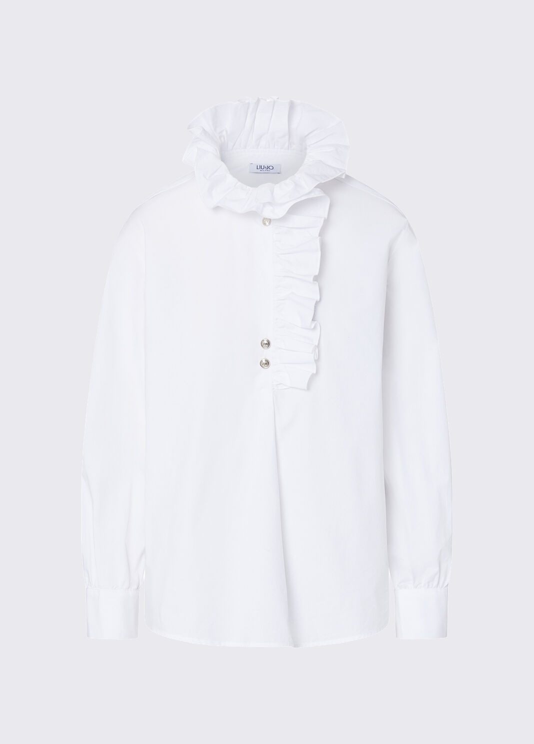 Poplin Shirt with Ruffles optical white Liu Jo - large image number 6