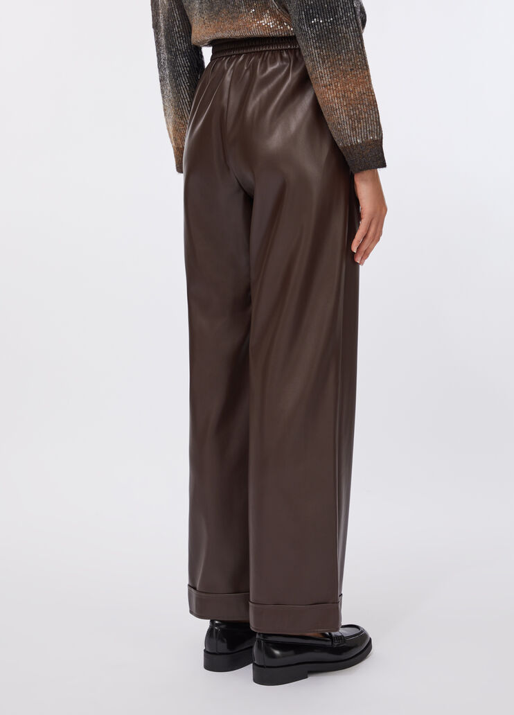 Coated fabric trousers chocolate Liu Jo - large image number 1