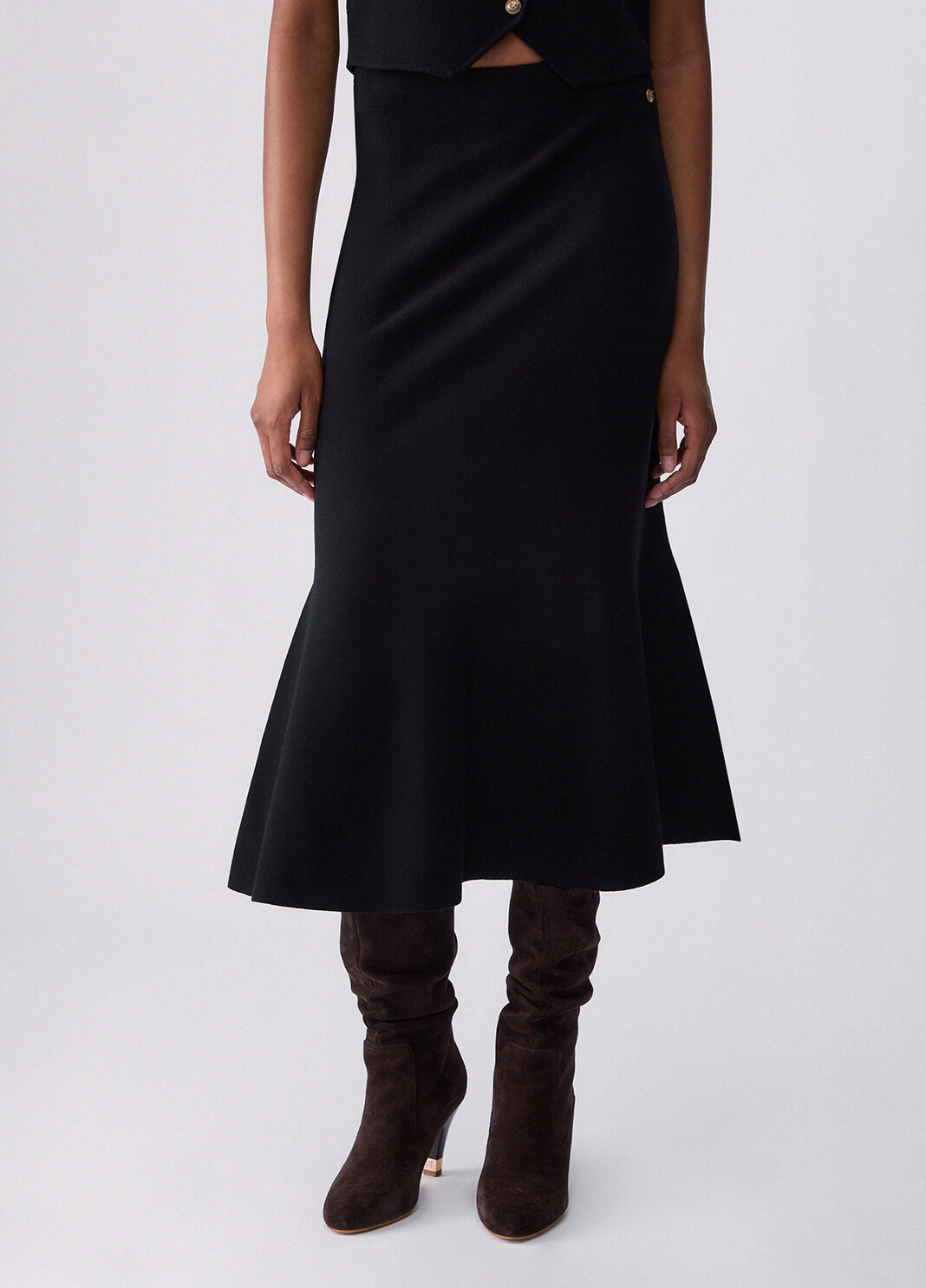 Strick-Midirock schwarz Liu Jo - large image number 0