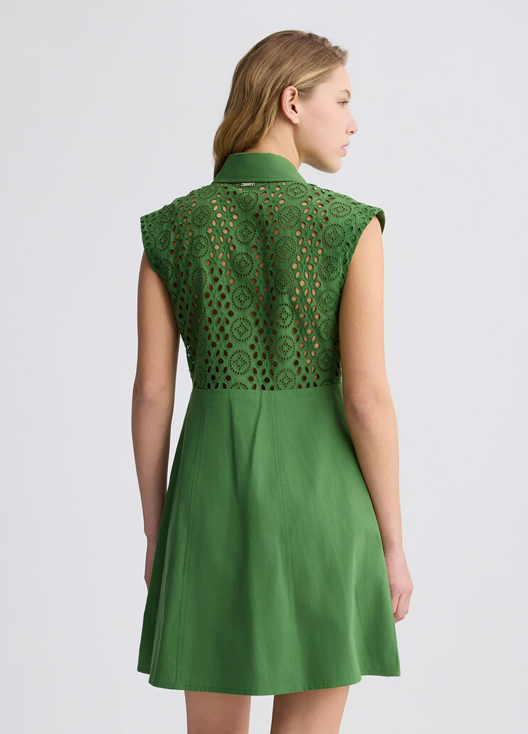 Broderie anglaise shirt dress green Liu Jo - large image number 1 Broderie anglaise shirt dress green Liu Jo - large image number 1