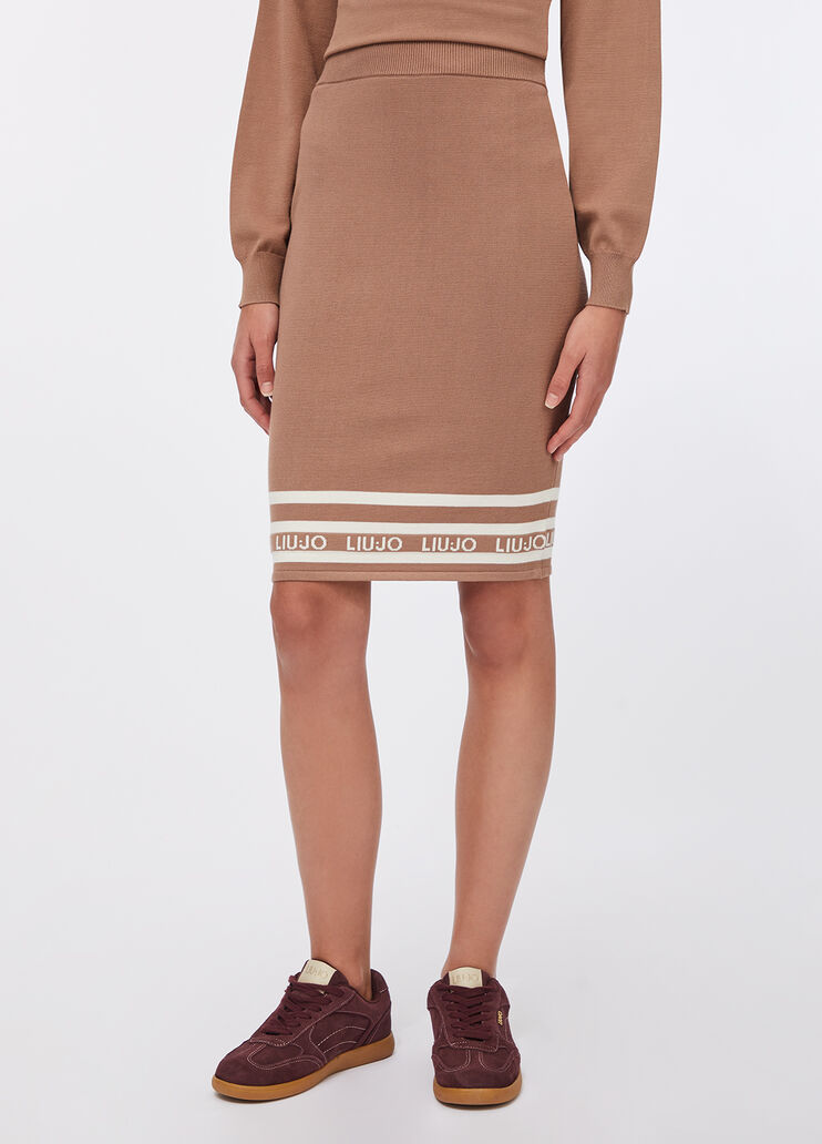 Knit midi skirt chocolate Liu Jo - large image number 0