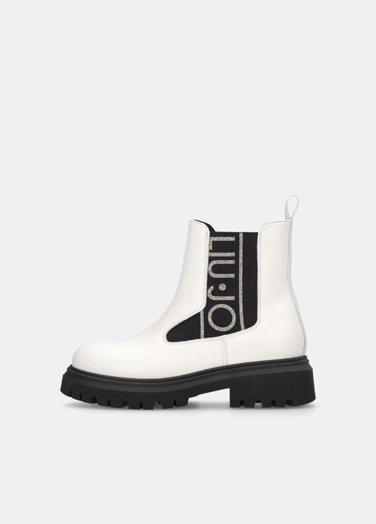 Ankle boots with glittery maxi-logo milk Liu Jo - large image number 4