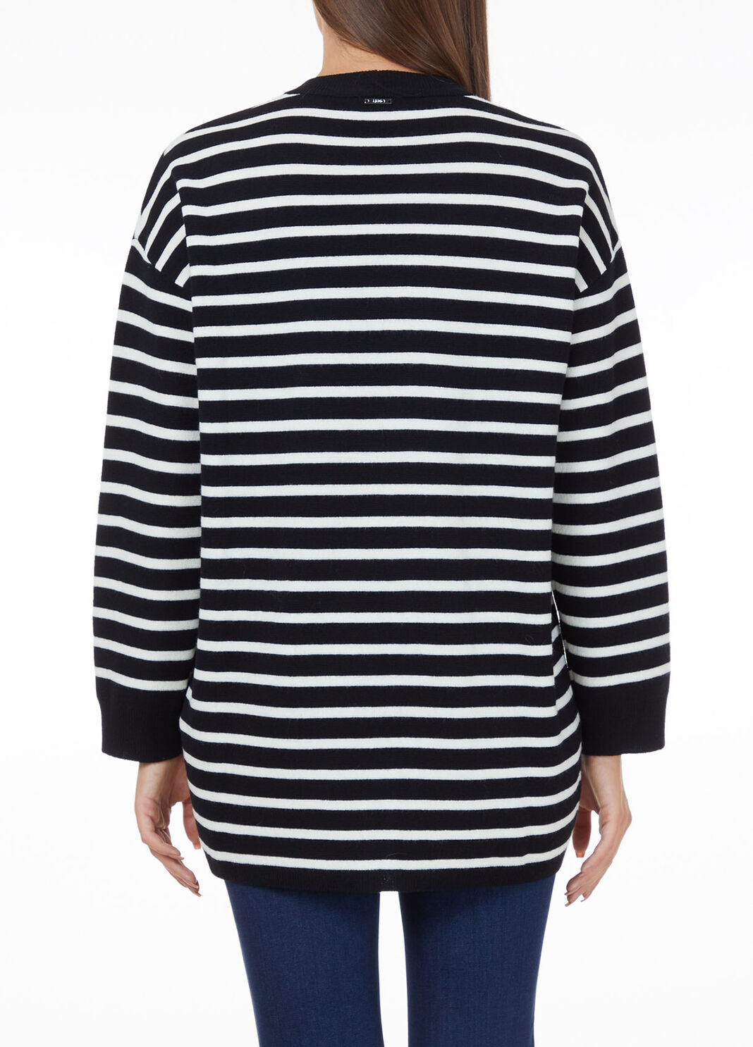 Striped maxi cardigan black/white Liu Jo - large image number 1