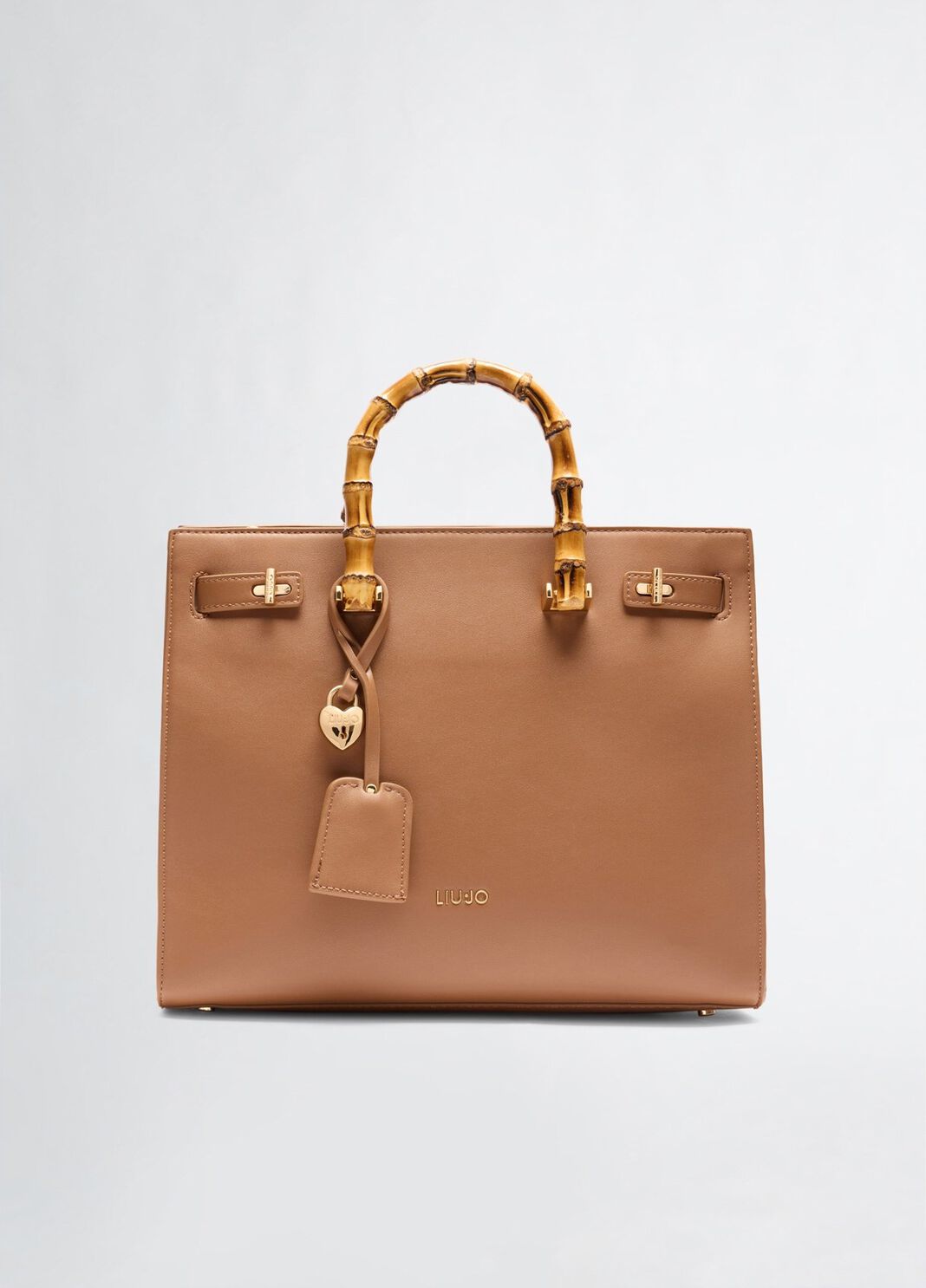 Large bag with bamboo-finish handles brown Liu Jo - large image number 0