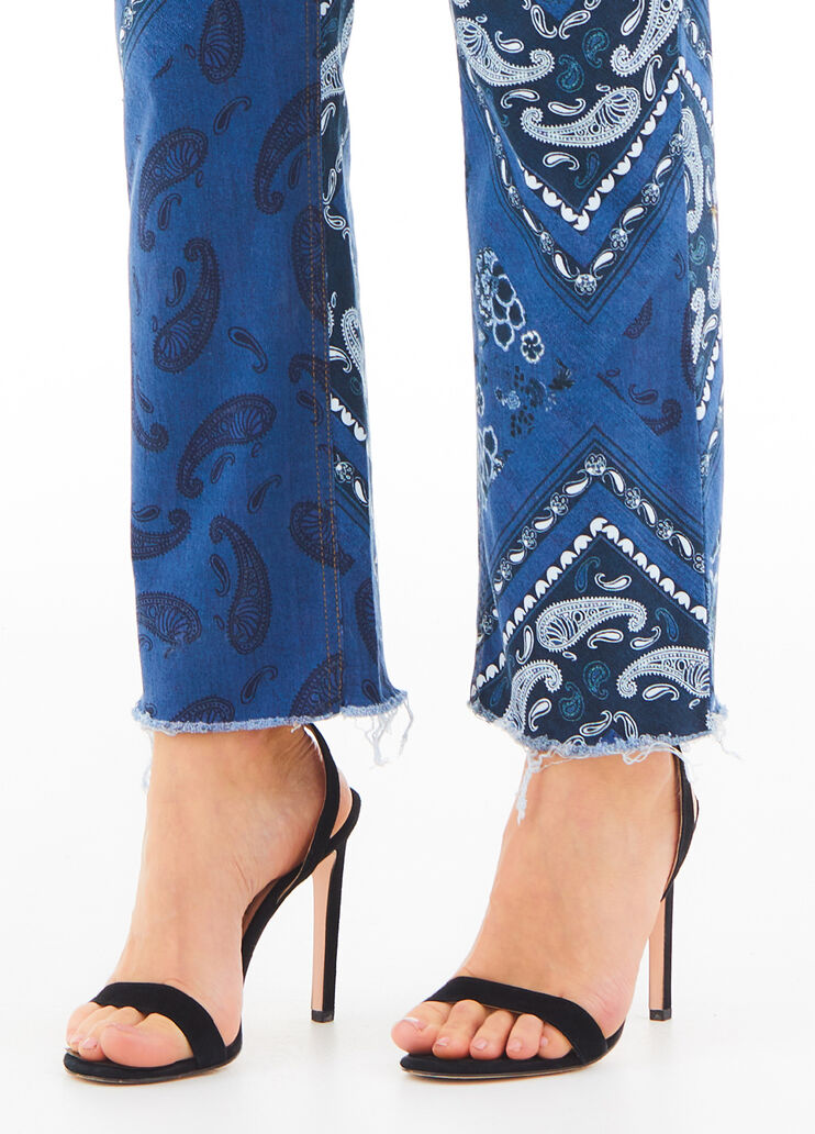 Straight jeans with all-over print blue denim Liu Jo - large image number 2 Straight jeans with all-over print blue denim Liu Jo - large image number 2