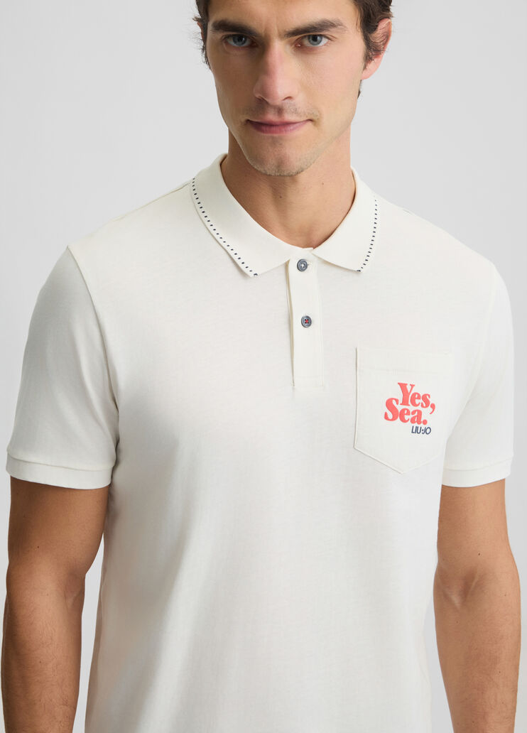White polo shirt with pocket white Liu Jo - medium White polo shirt with pocket white Liu Jo - medium