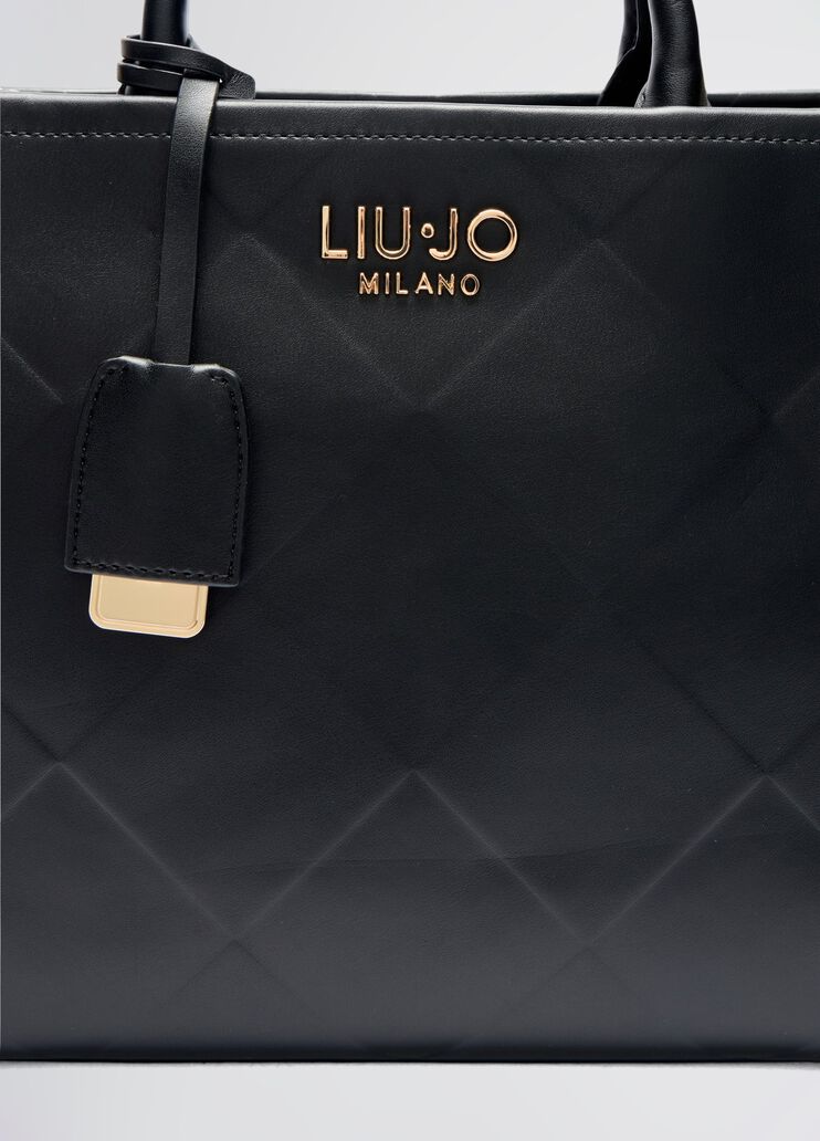 Tote bag with charm black Liu Jo - medium Tote bag with charm black Liu Jo - medium