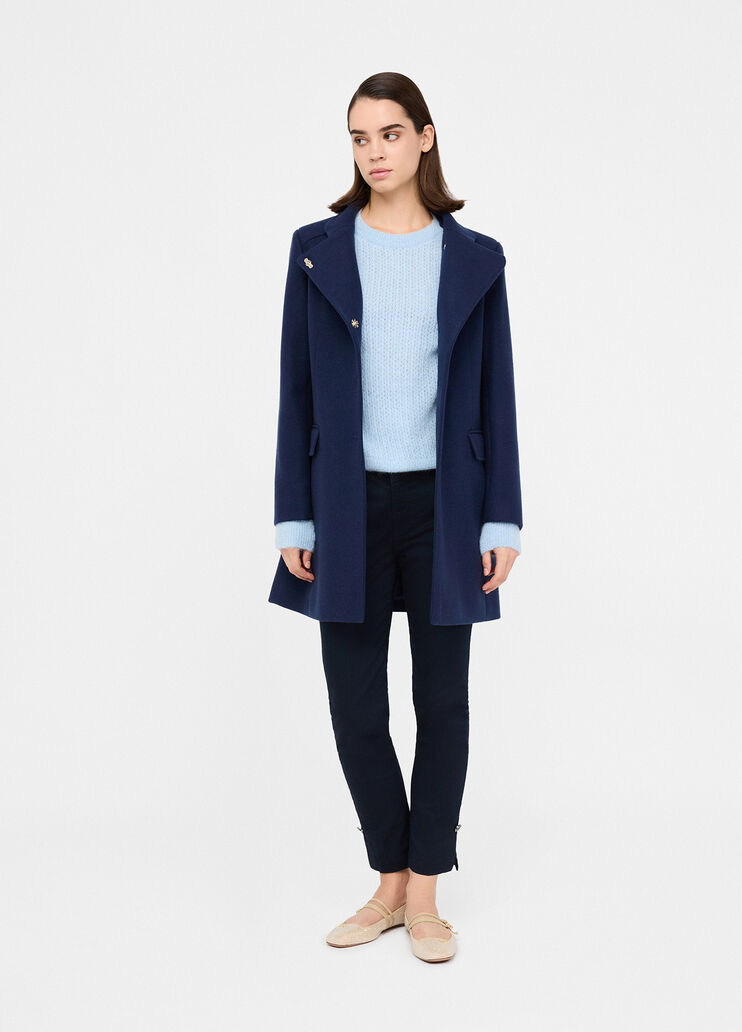 Double cloth coat navy blue Liu Jo - medium  Double cloth coat navy blue Liu Jo - medium