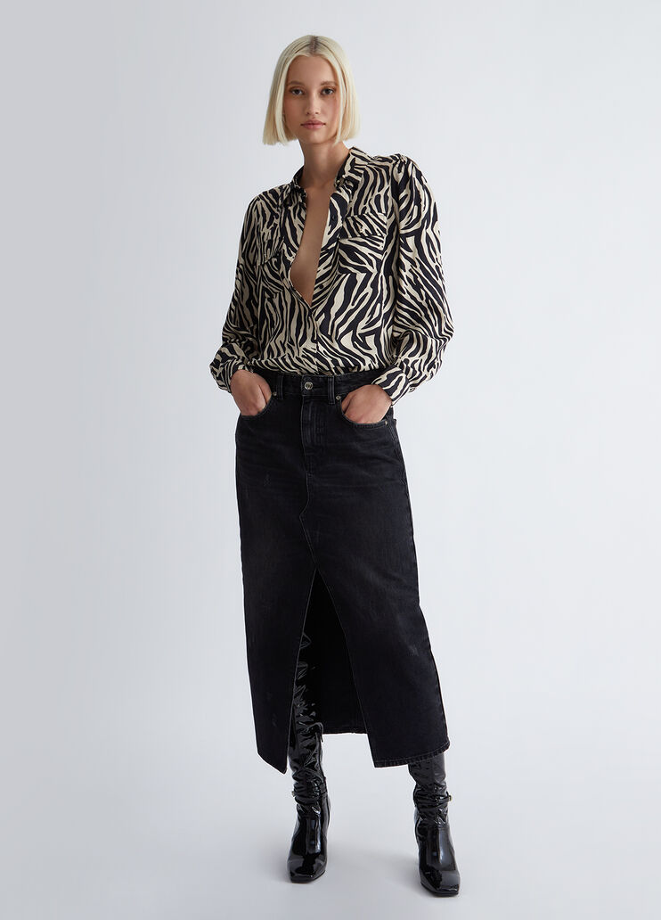 Eco-friendly zebra print shirt zebra print Liu Jo - look Eco-friendly zebra print shirt zebra print Liu Jo - look
