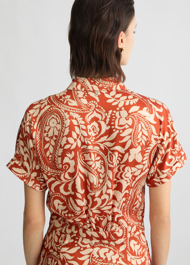 Printed twill jumpsuit terracotta Liu Jo - large image number 4 Printed twill jumpsuit terracotta Liu Jo - large image number 4