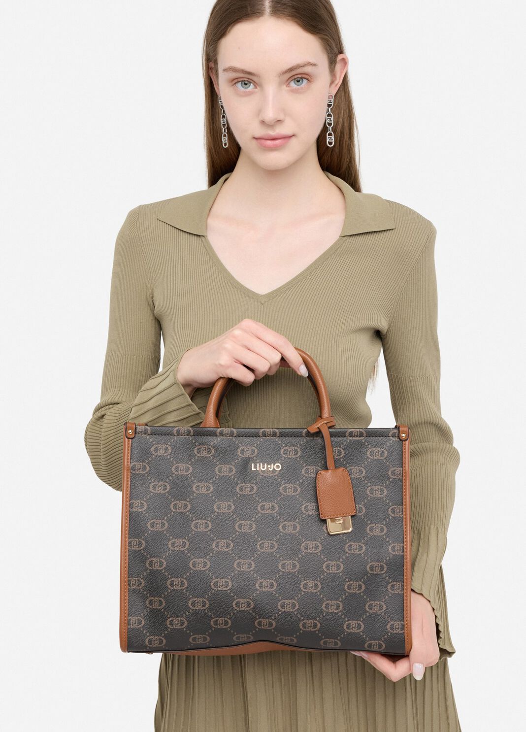 Medium Liu Jo Better shopping bag gingerbread Liu Jo - large image number 0