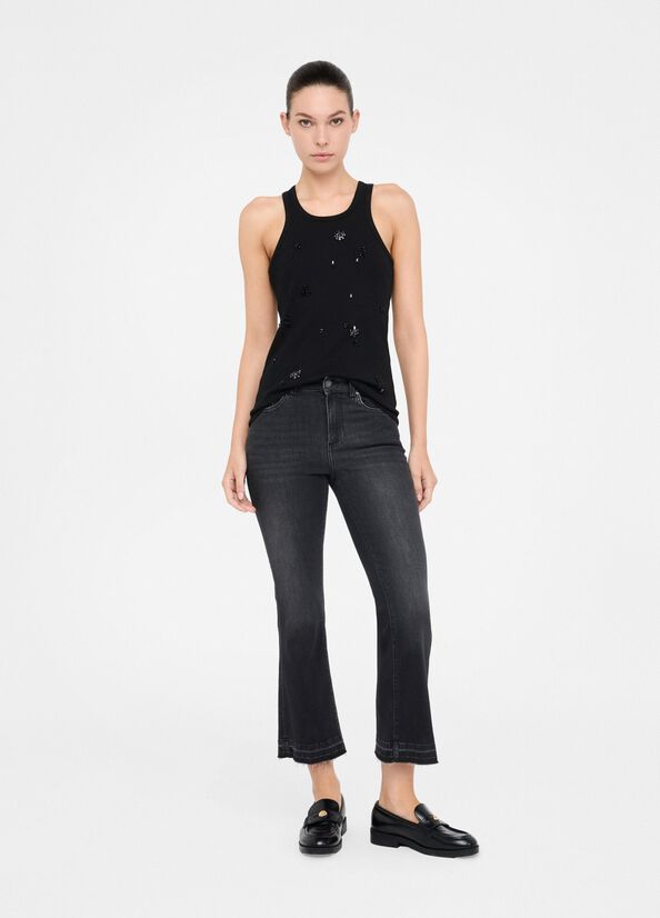 Liu Jo Better cropped bootcut jeans black denim Liu Jo - medium
