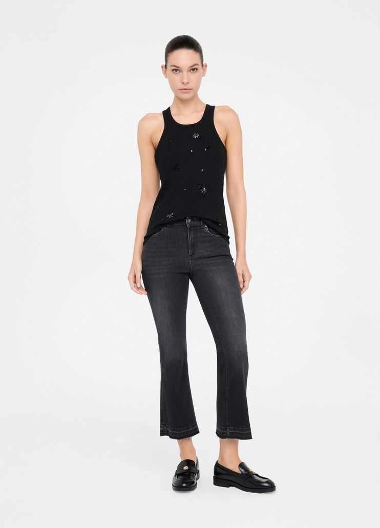 Liu Jo Better cropped bootcut jeans black denim Liu Jo - medium Liu Jo Better cropped bootcut jeans black denim Liu Jo - medium