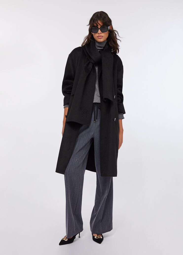 Wool coat with scarf black Liu Jo - large image number 5 Wool coat with scarf black Liu Jo - large image number 5