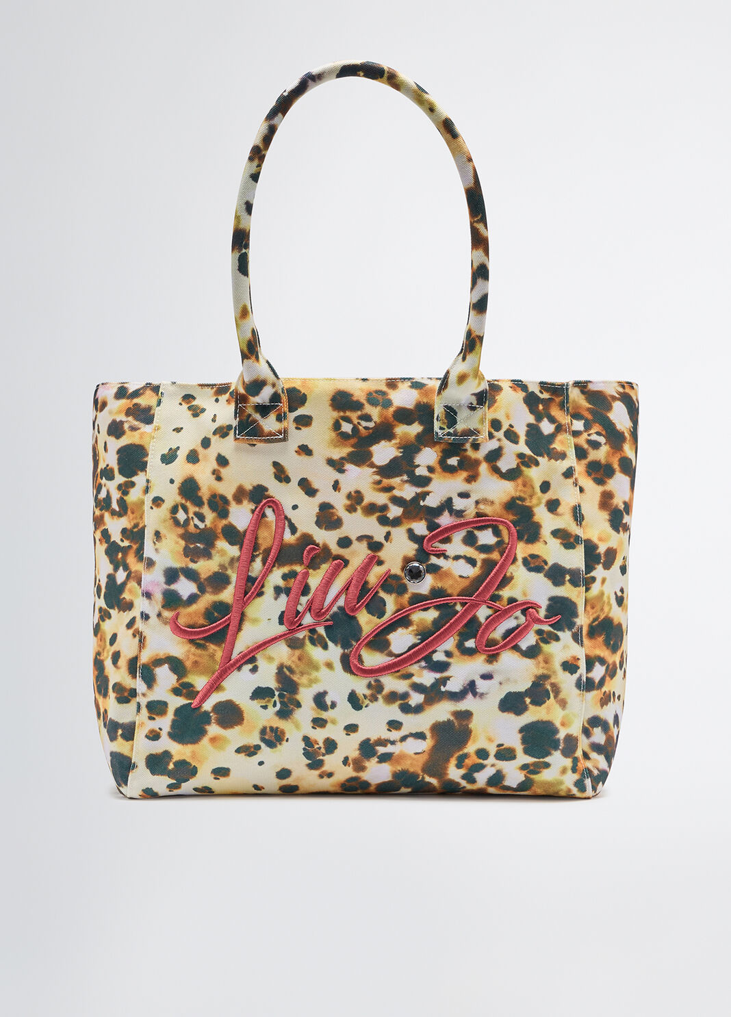 Gro&szlig;e Tote Bag aus bedrucktem Stoff Rotes Animal-Muster Liu Jo - large image number 1