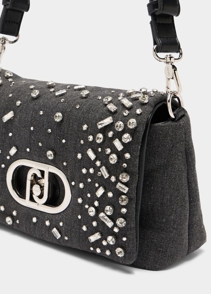 Medium quilted LaPuffy bag grey denim Liu Jo - medium