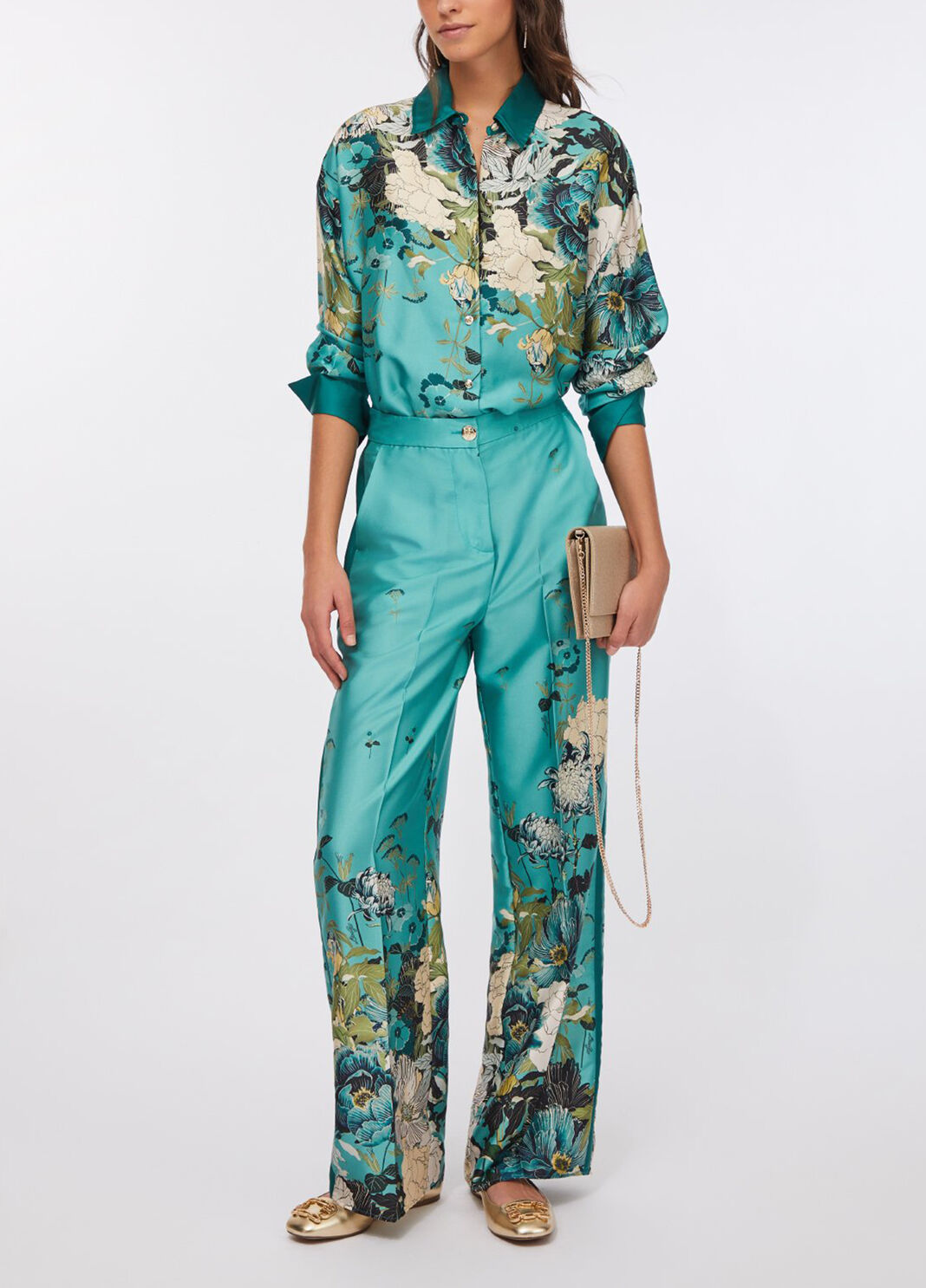 Camicia in twill stampato azzurro Liu Jo - large image number 3