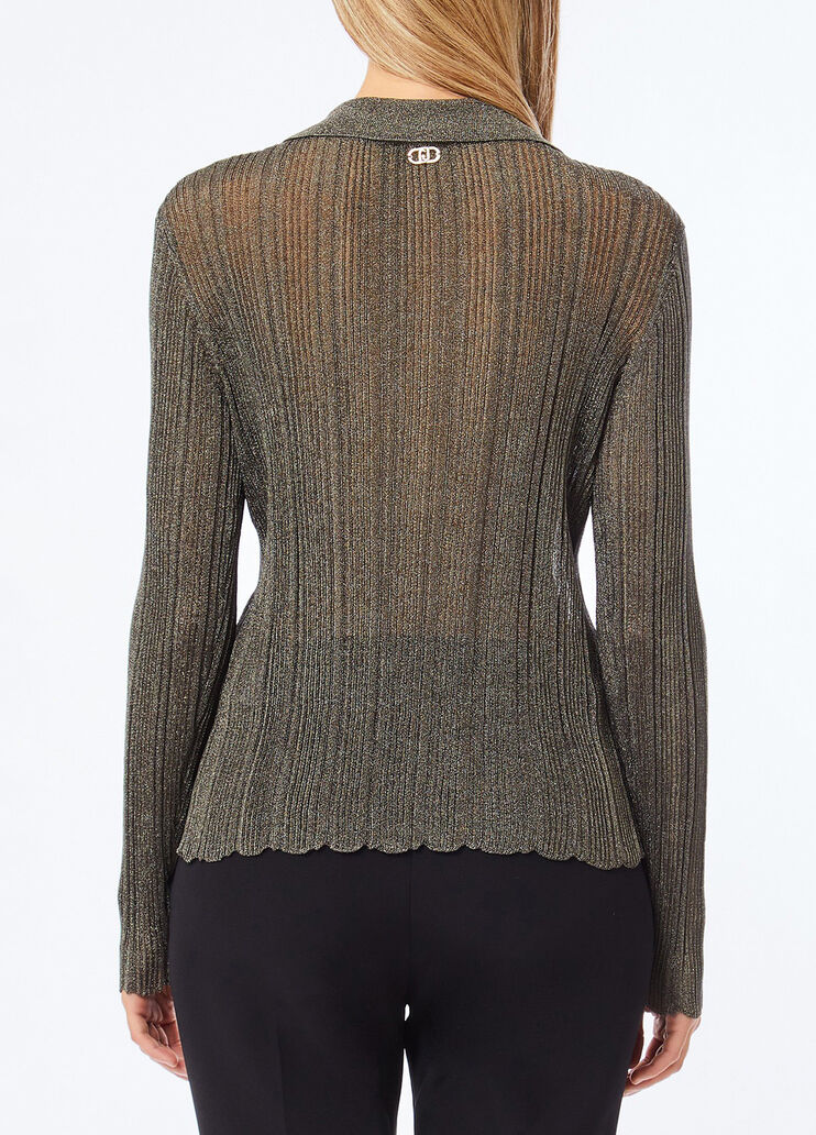 Jersey con lurex&reg; musgo Liu Jo - medium