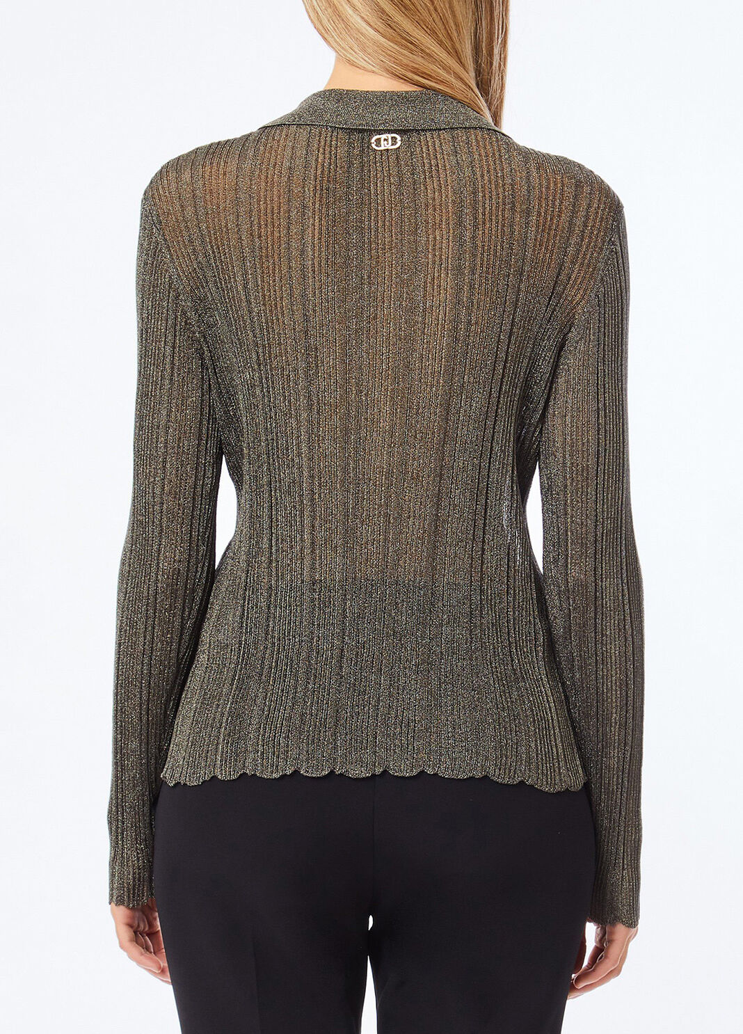 Jersey con lurex&reg; musgo Liu Jo - large image number 1