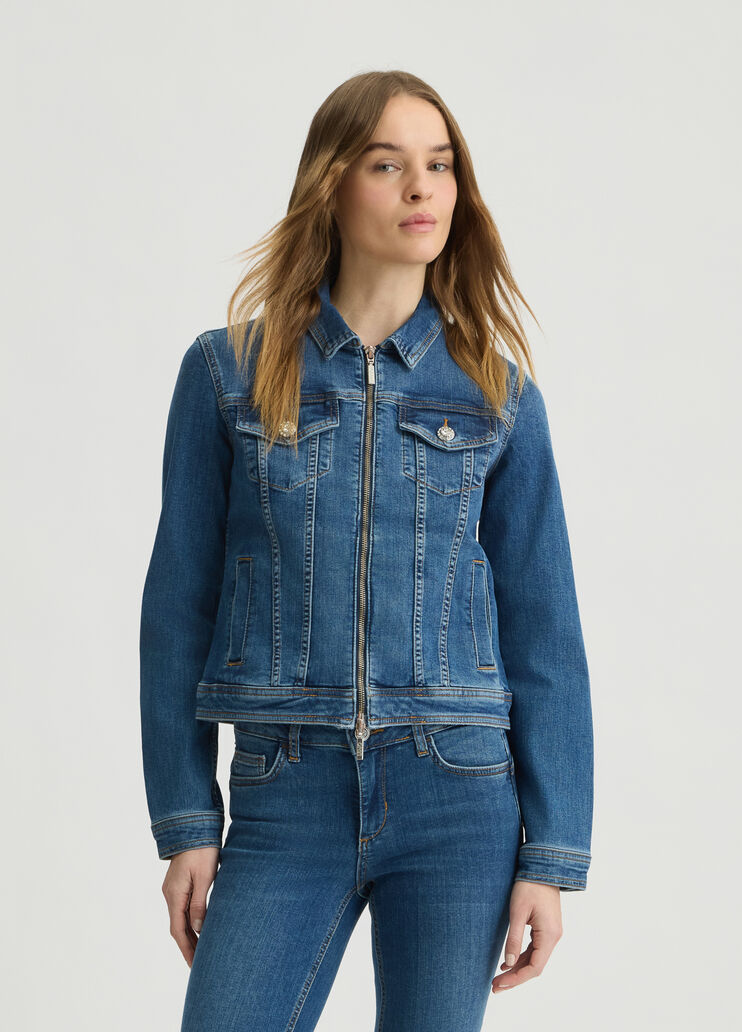 Denim jacket with zip dark denim Liu Jo - medium Denim jacket with zip dark denim Liu Jo - medium