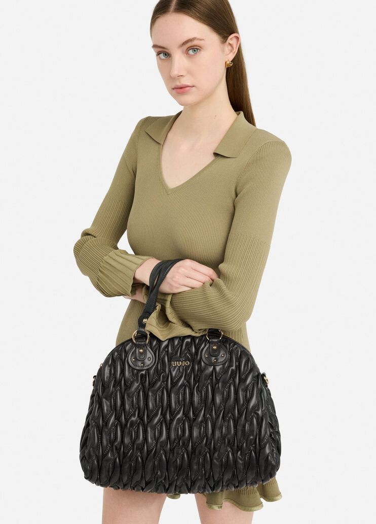 Medium quilted handbag  black Liu Jo - medium Medium quilted handbag  black Liu Jo - medium