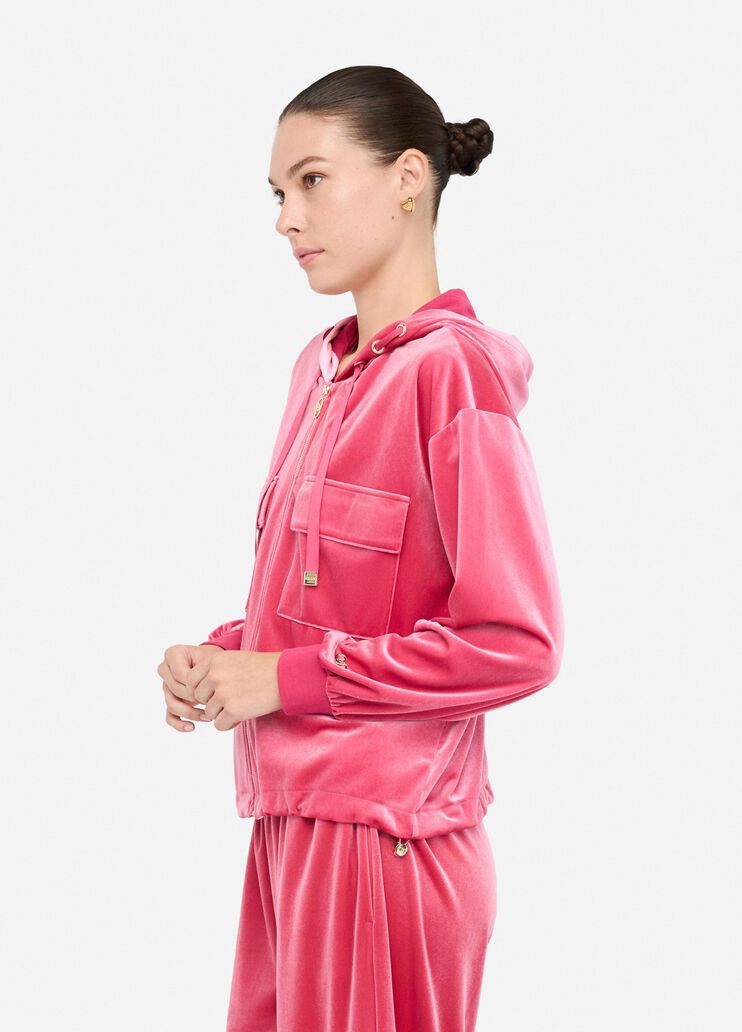 Chenille-Hoodie Sauerkirsche Liu Jo - large image number 3 Chenille-Hoodie Sauerkirsche Liu Jo - large image number 3