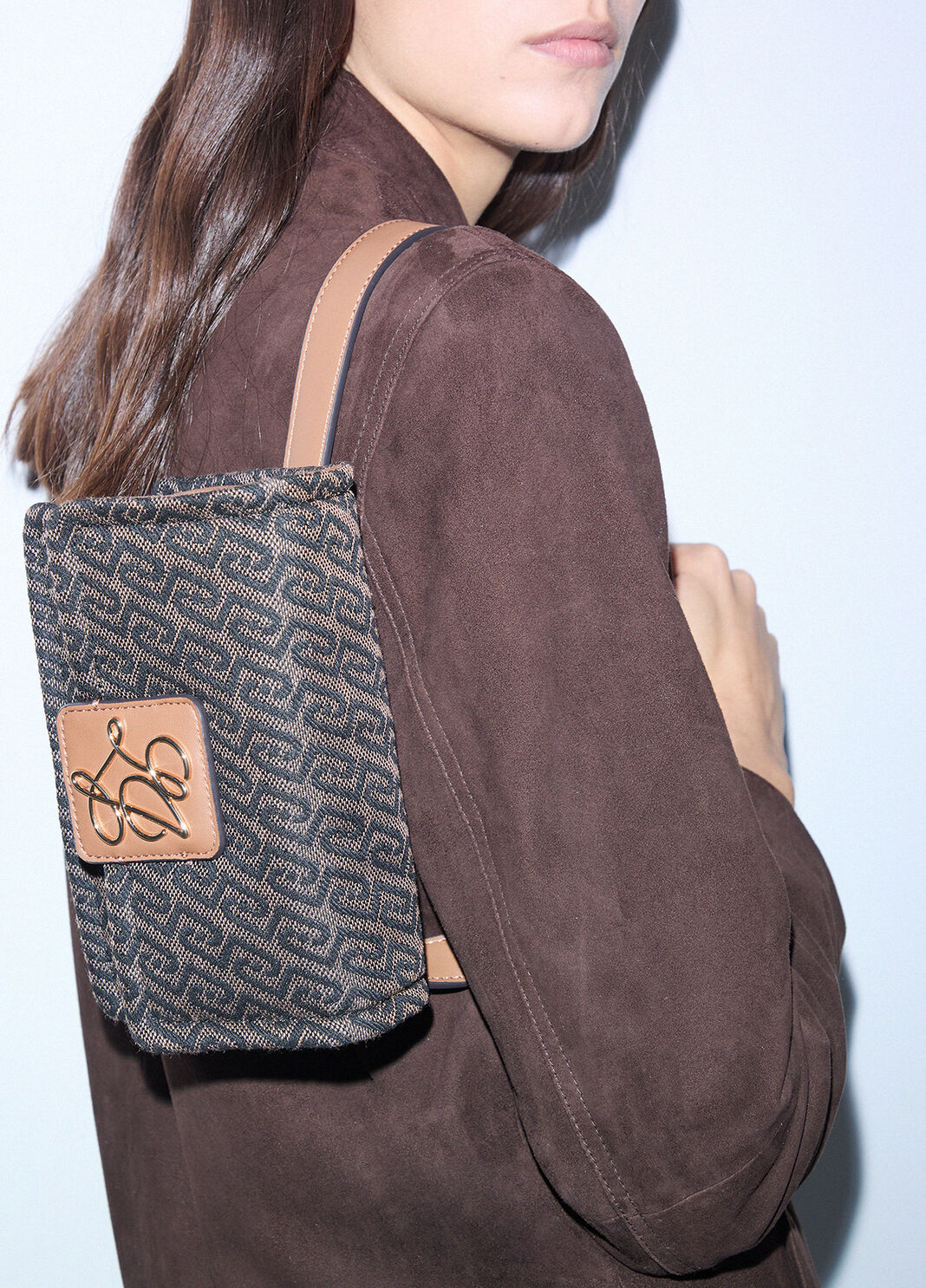 Monogram Jacquard Belt Bag dark brown Liu Jo - large image number 0
