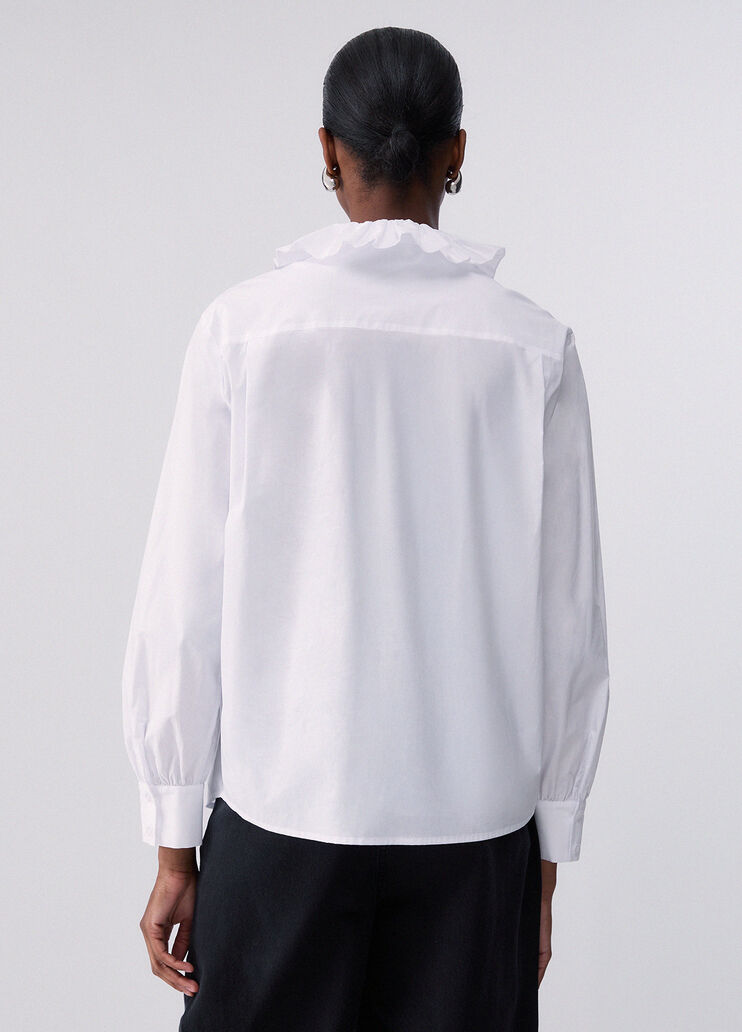 Camicia in popeline con rouches bianco ottico Liu Jo - medium