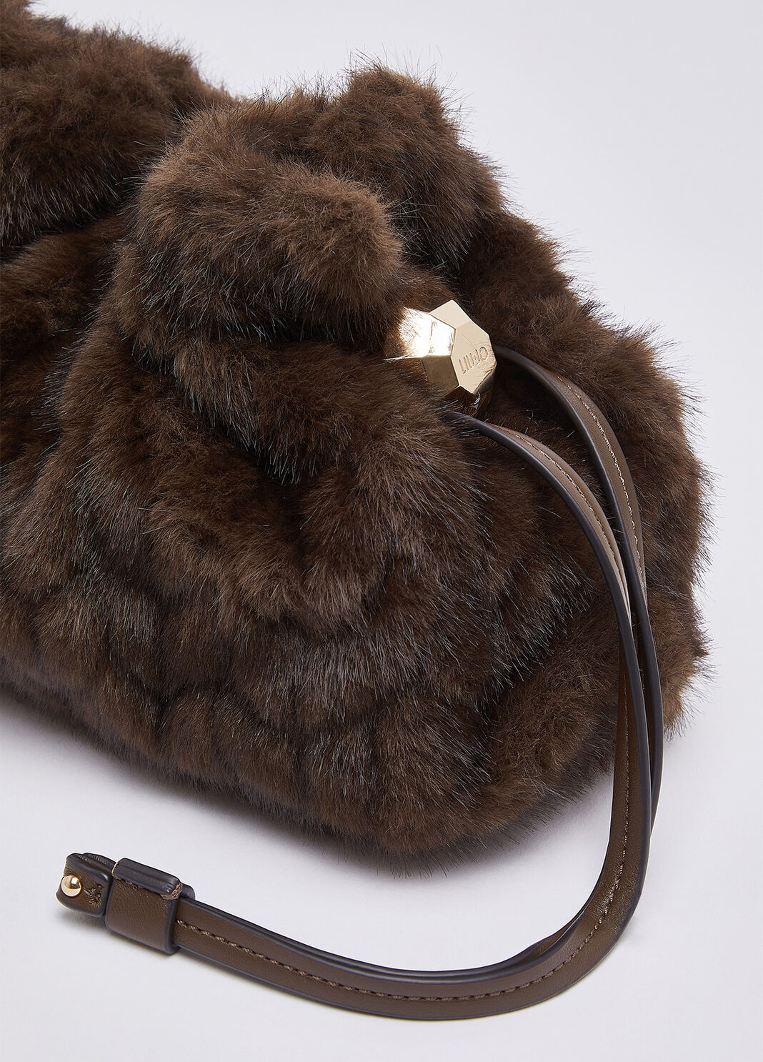 Small Riccy Bag in Faux Fur dark brown Liu Jo - large image number 3