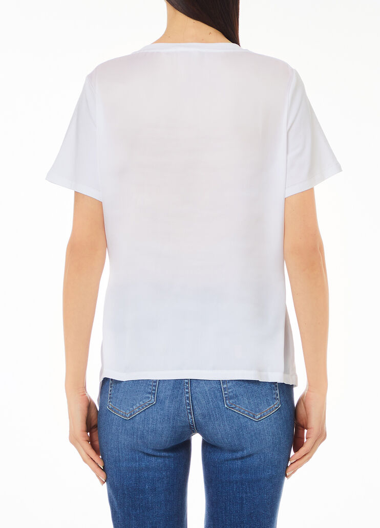 T-shirt with gathering white Liu Jo - medium T-shirt with gathering white Liu Jo - medium
