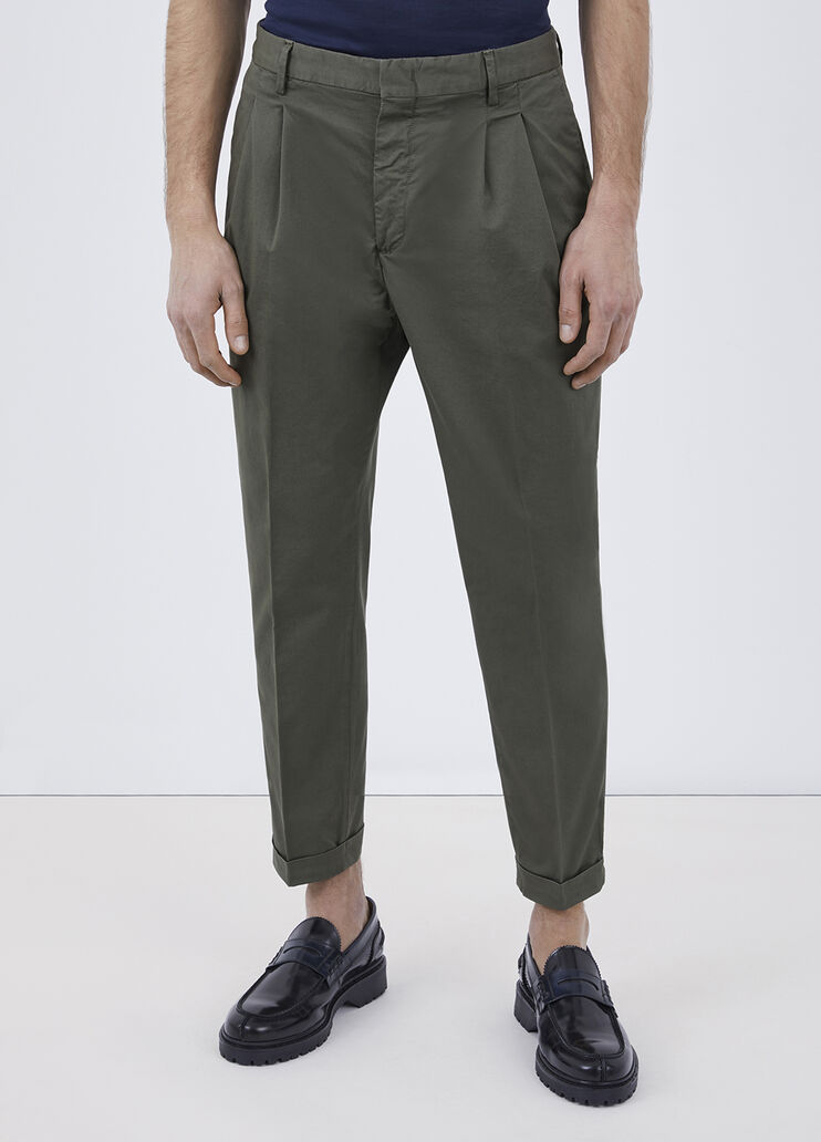 Chinohose im Regular-Slim-Fit militärgrün Liu Jo - large image number 0 Chinohose im Regular-Slim-Fit militärgrün Liu Jo - large image number 0