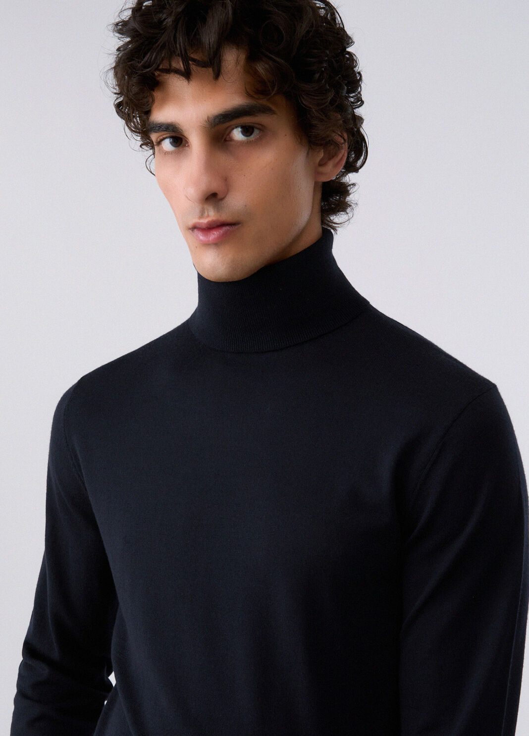 Merino Wool Turtleneck Sweater dark blue Liu Jo - large image number 4