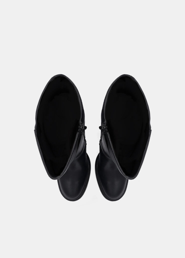 Knee-high leather boots black Liu Jo - large image number 4