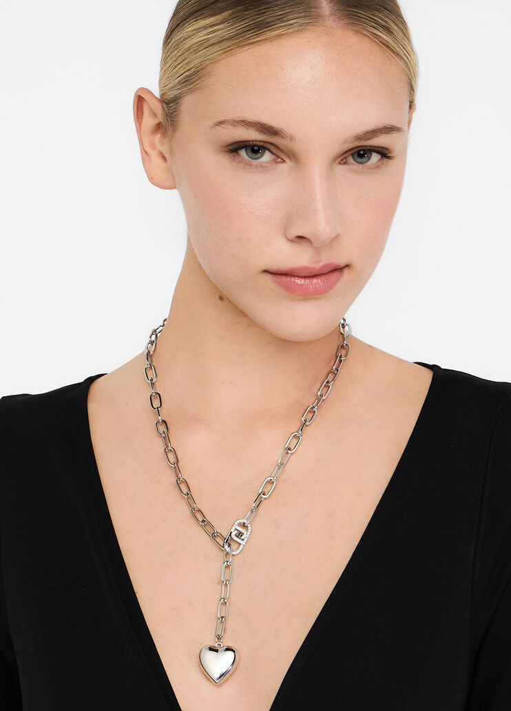 Necklace with heart pendant silver Liu Jo - medium Necklace with heart pendant silver Liu Jo - medium