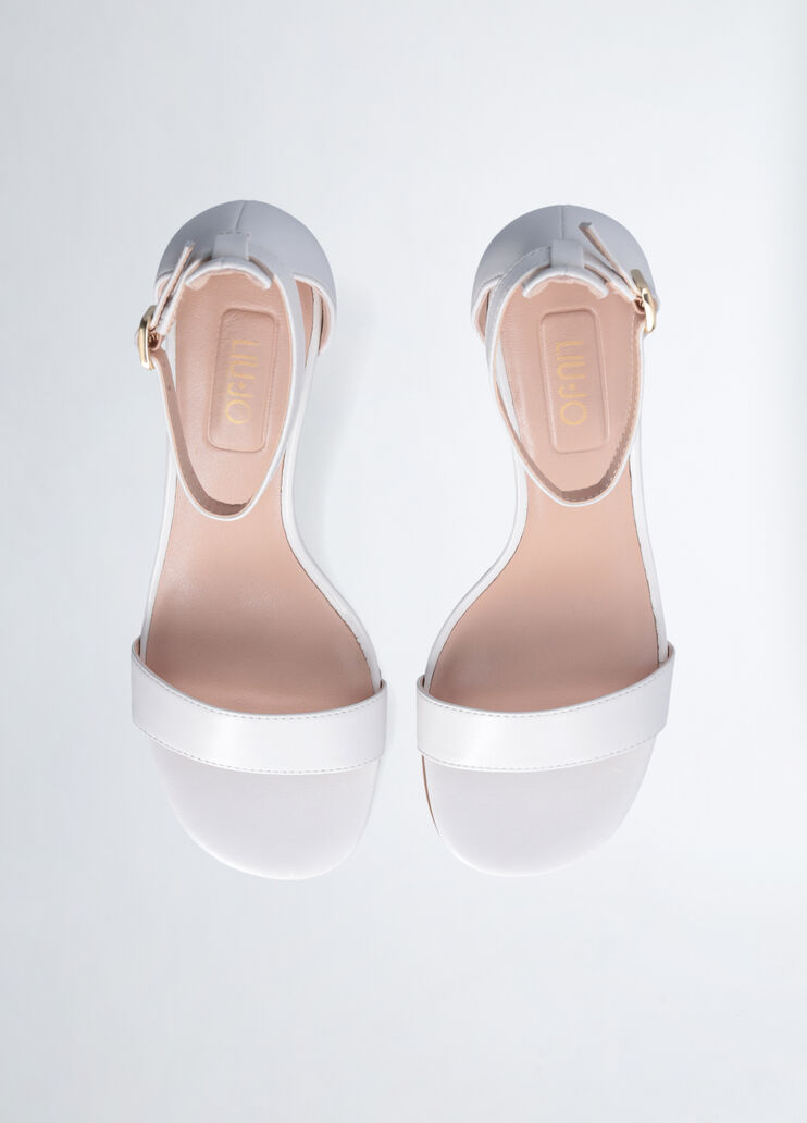 Sandals with branded heel white Liu Jo - large image number 4 Sandals with branded heel white Liu Jo - large image number 4