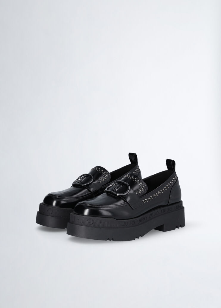 Mocassini platform con borchie nero Liu Jo - large image number 2 Mocassini platform con borchie nero Liu Jo - large image number 2