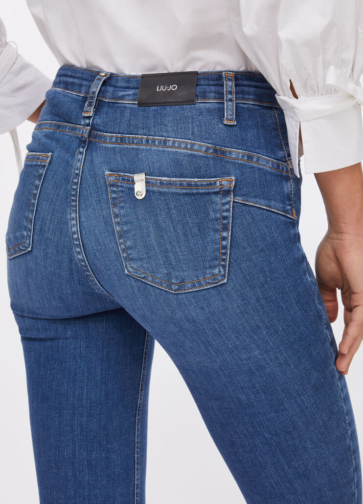 Jean skinny à taille haute denim bleu foncé Liu Jo - medium