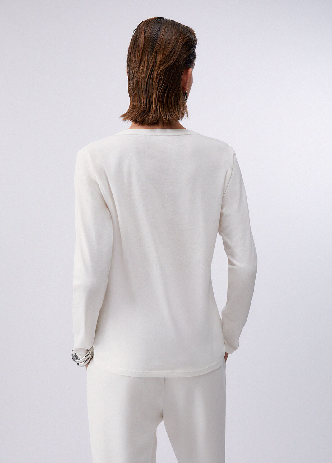 Langarm-T-Shirt Wei&szlig; Liu Jo - large image number 1