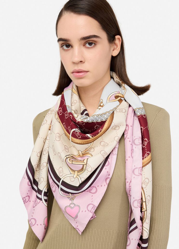 Printed foulard lilac Liu Jo - medium Printed foulard lilac Liu Jo - medium