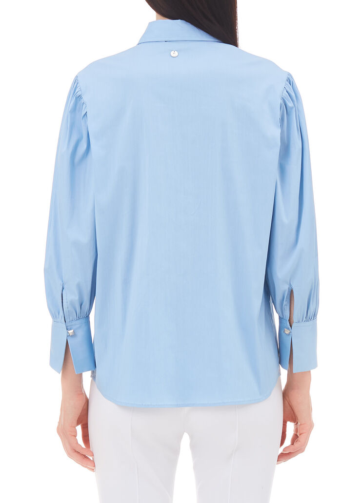 Shirt with puff sleeves blue Liu Jo - large image number 1 Shirt with puff sleeves blue Liu Jo - large image number 1