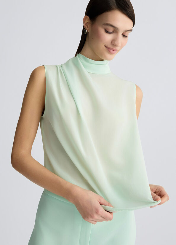 Top in pura seta menta Liu Jo - medium