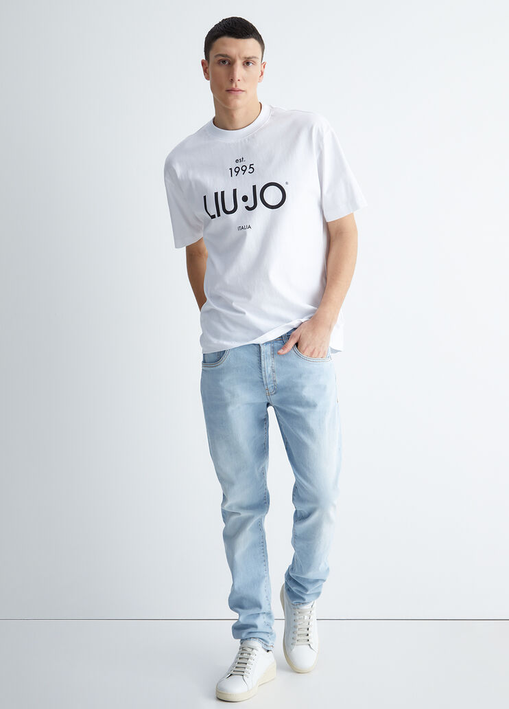 T-Shirt für Herren mit Logo weiß Liu Jo - large image number 3
