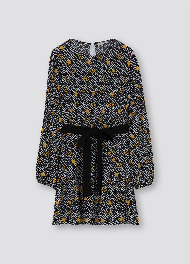Robe courte écoconçue zébré Liu Jo - large image number 0