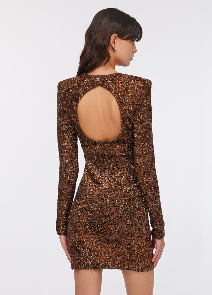 Abito in maglia con spalline imbottite ruggine Liu Jo - medium