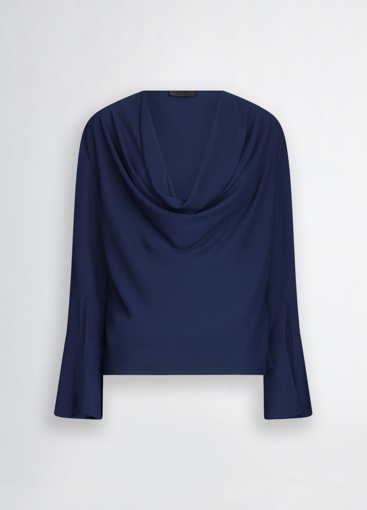 Georgette blouse blue Liu Jo - large image number 6 Georgette blouse blue Liu Jo - large image number 6