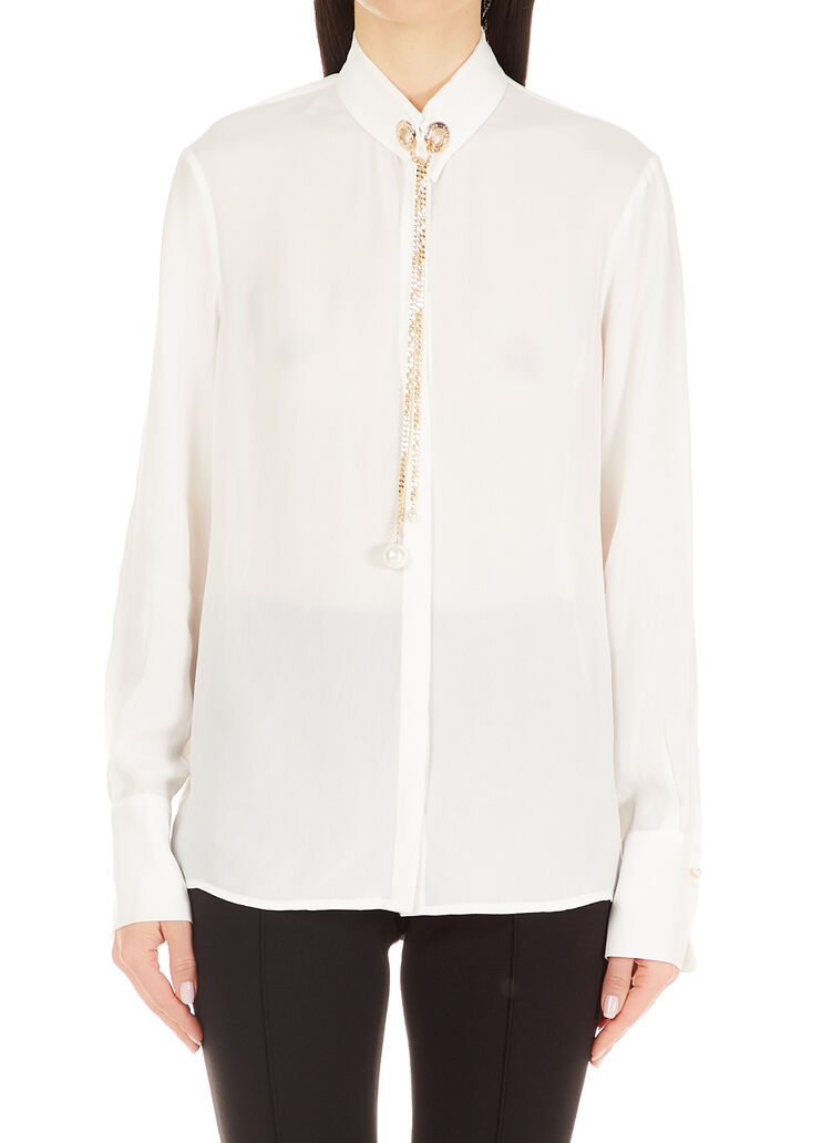 Camicia con dettaglio perla Stelle bianche Liu Jo - large image number 0
