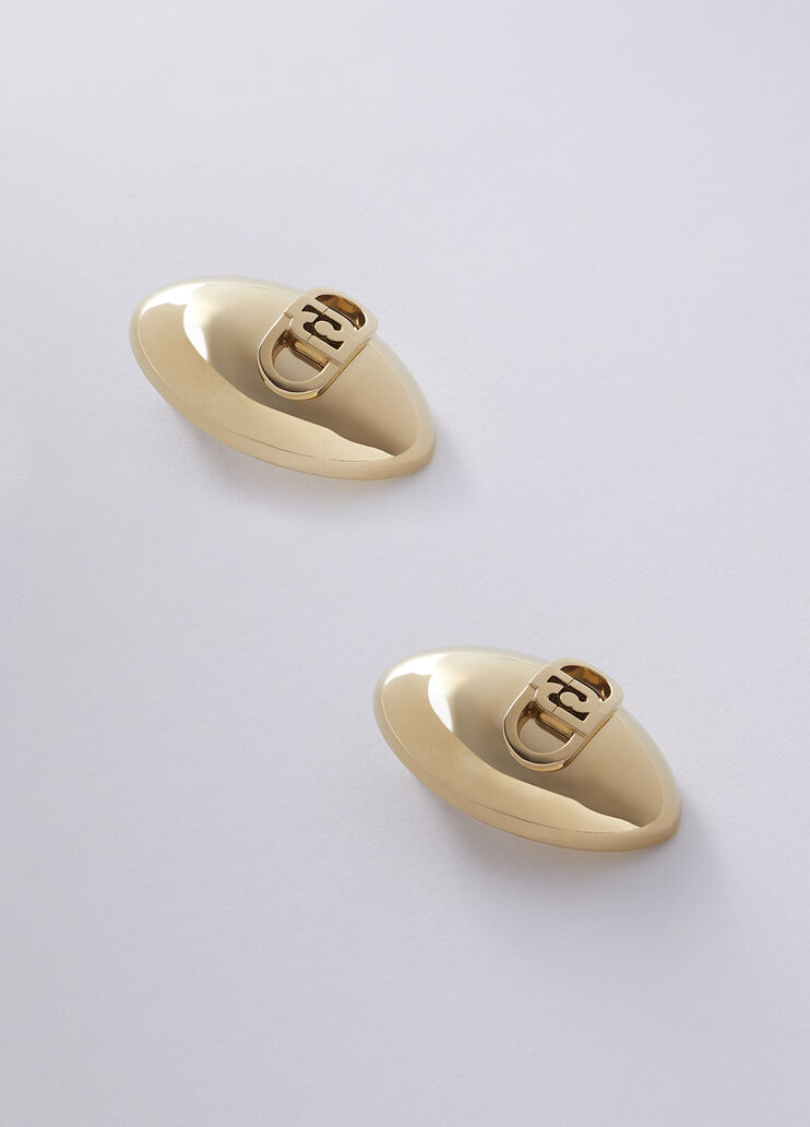 Orecchini con logo color oro Liu Jo - medium
