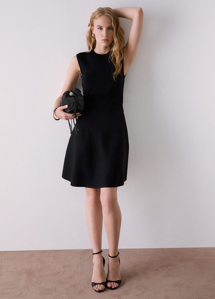 Vestido de punto con detalle de encaje negro Liu Jo - medium