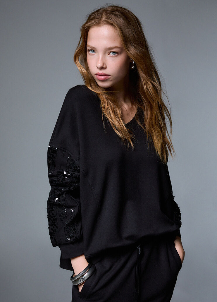 Sequin Sweatshirt black Liu Jo - medium
